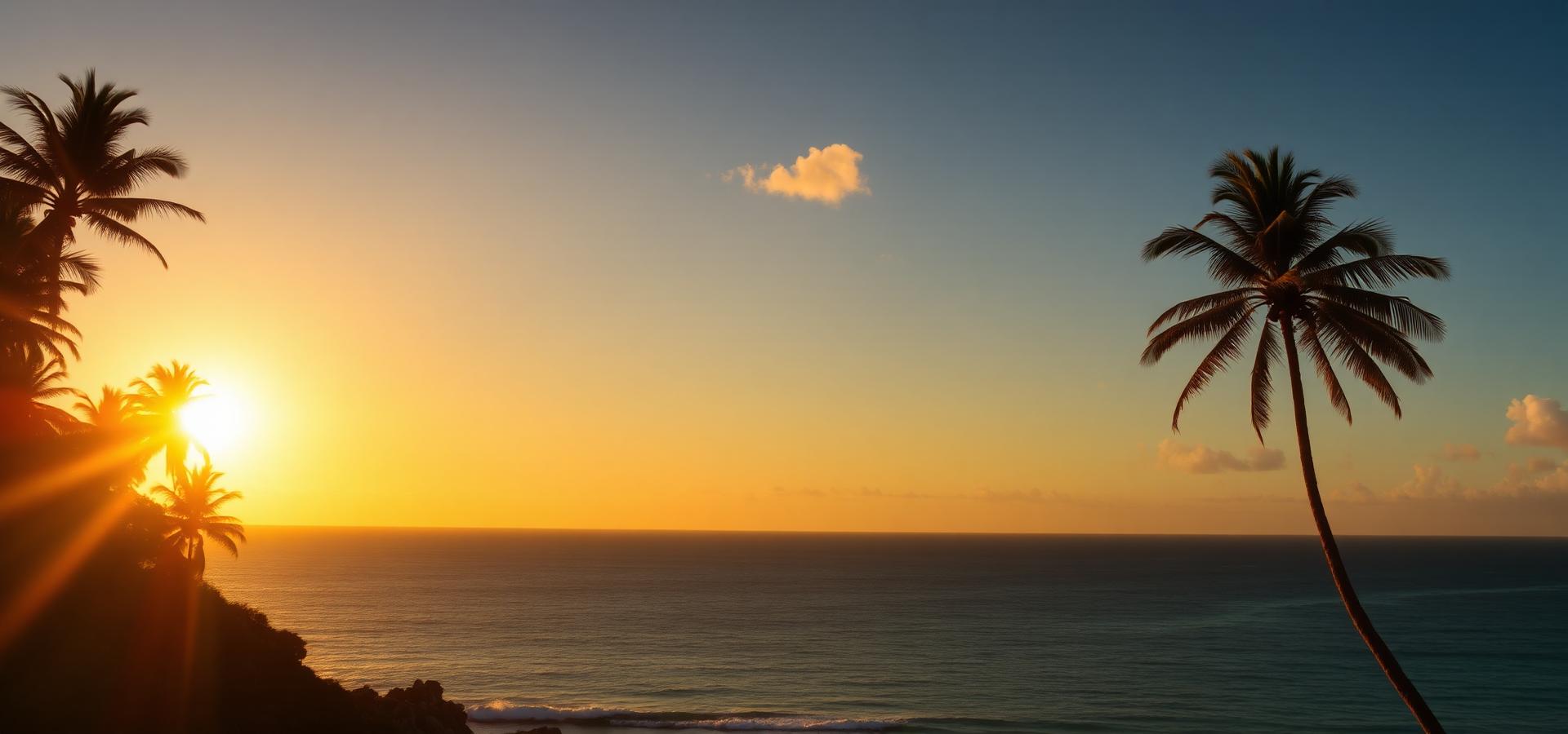 Sonnenuntergang über der karibischen Küste